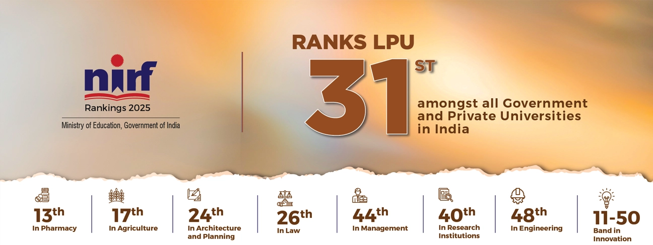 LPU's NIRF Ranking 2024 - Among top Private University in India