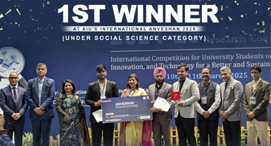 LPU Innovator won the AIU's International Anveshan 2025 under Social Science Category 