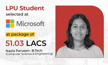 Nazia Parveen LPU Placement
